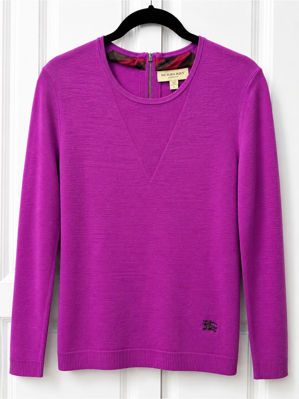 Burberry Fuchsia Crewneck Sweater